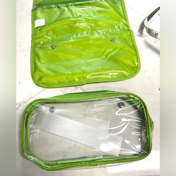 Compact Travel Case Embroidered Letter “J” Pink & Green - Picture 9 of 10